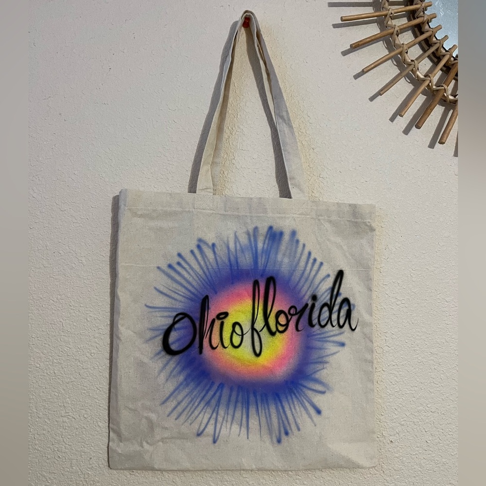 NWOT OhioFlorida Posh Closet Posh Mark Air brushed Canvas Tote Bag